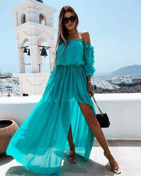 Vestido Longo Tomara que Caia Boho Chiffon - LeVienna