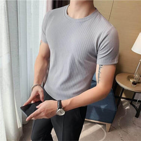 Camiseta Masculina Em Malha Elástica - LeVienna