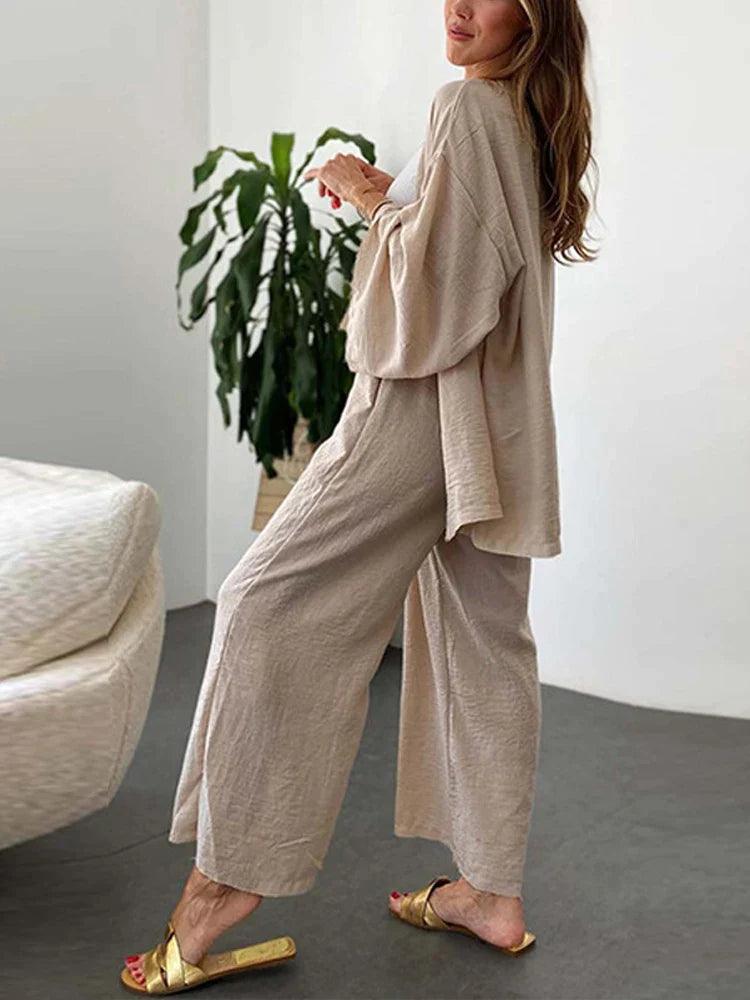 Conjunto Feminino Kimono Calça Comfy - LeVienna