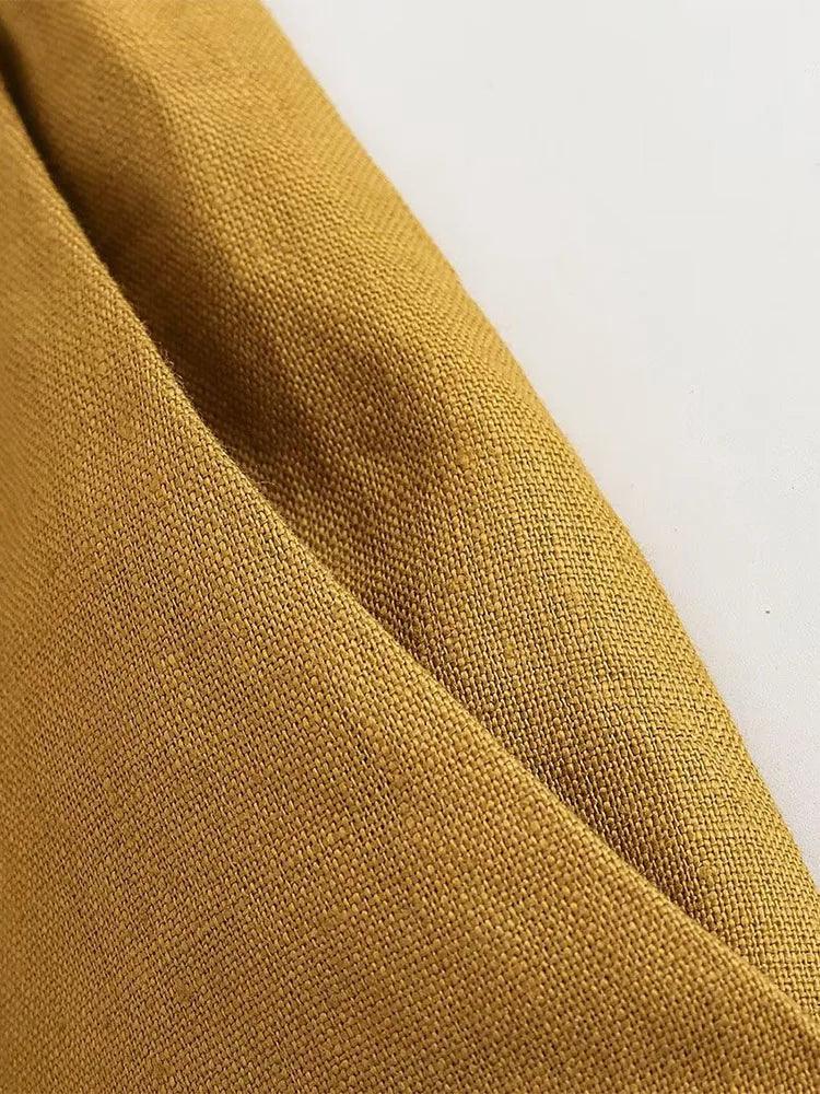 Calça Alfaiataria - Mustard - LeVienna