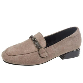 Mocassim Feminino em Couro com Salto - LeVienna