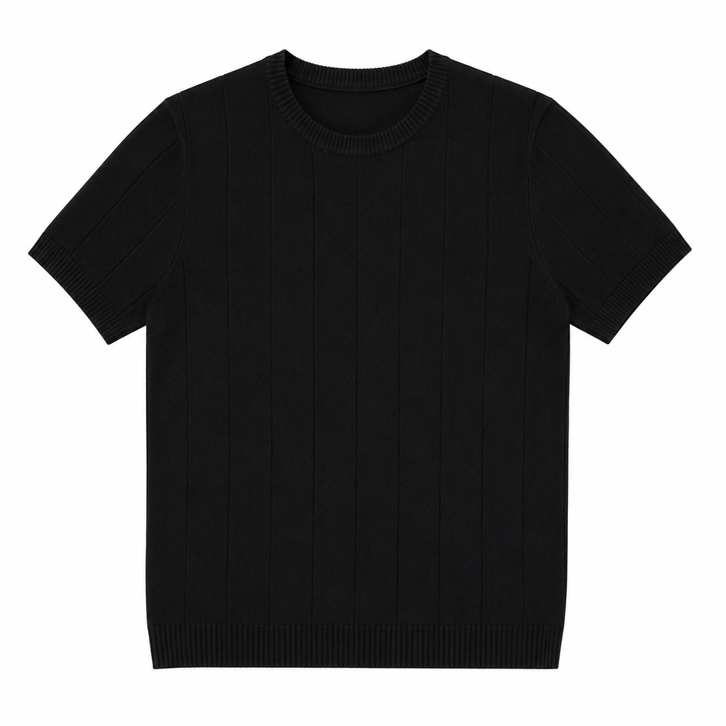 Camiseta Masculina Premium em Tricot Canelado Levienna