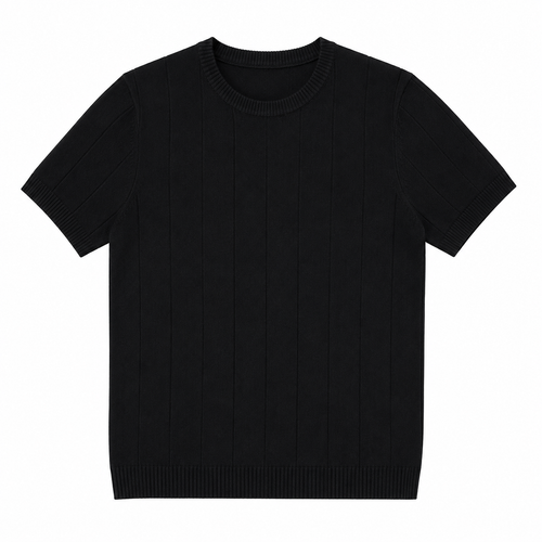 Camiseta Masculina Premium em Tricot Canelado Levienna