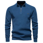 Suéter Masculino Tricot Gola Alta com Meio Zíper Levienna