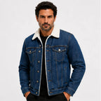 Jaqueta Masculina Jeans Forrada com Pelo Levienna