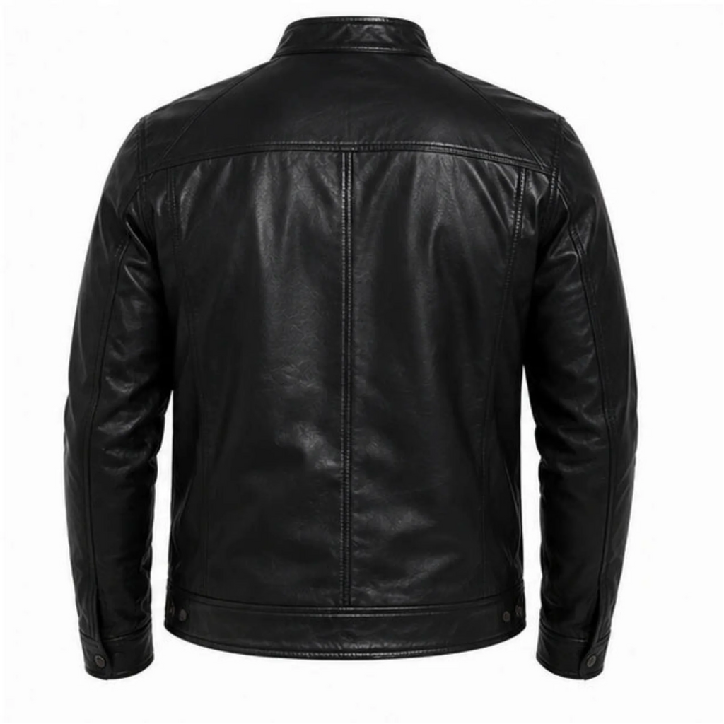 Jaqueta Masculina De Couro Slim Racer
