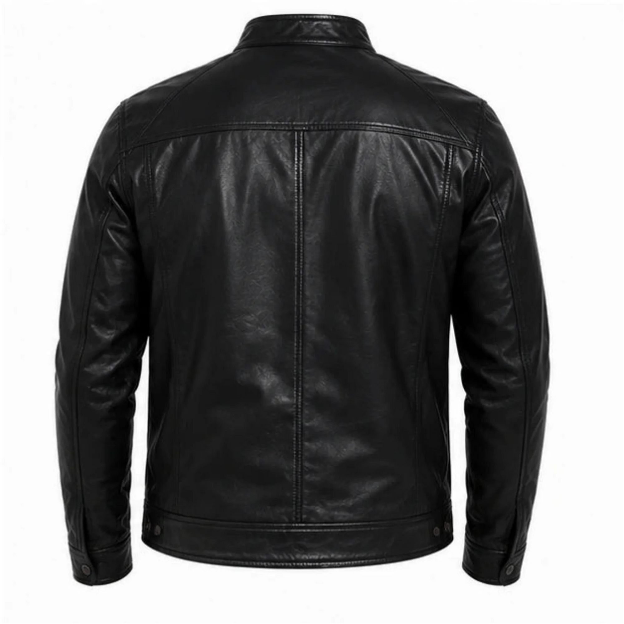 Jaqueta Masculina De Couro Slim Racer