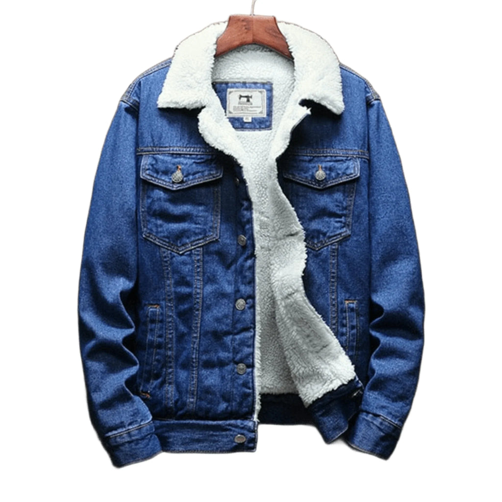Jaqueta Masculina Jeans Forrada com Pelo Levienna