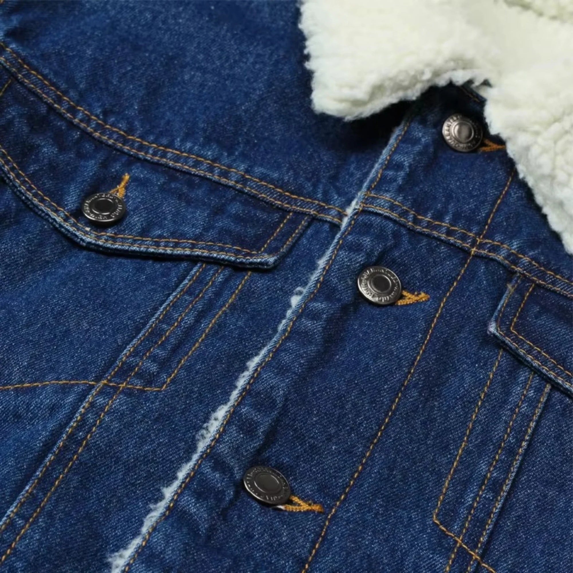 Jaqueta Masculina Jeans Forrada com Pelo Levienna