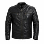 Jaqueta Masculina De Couro Slim Racer