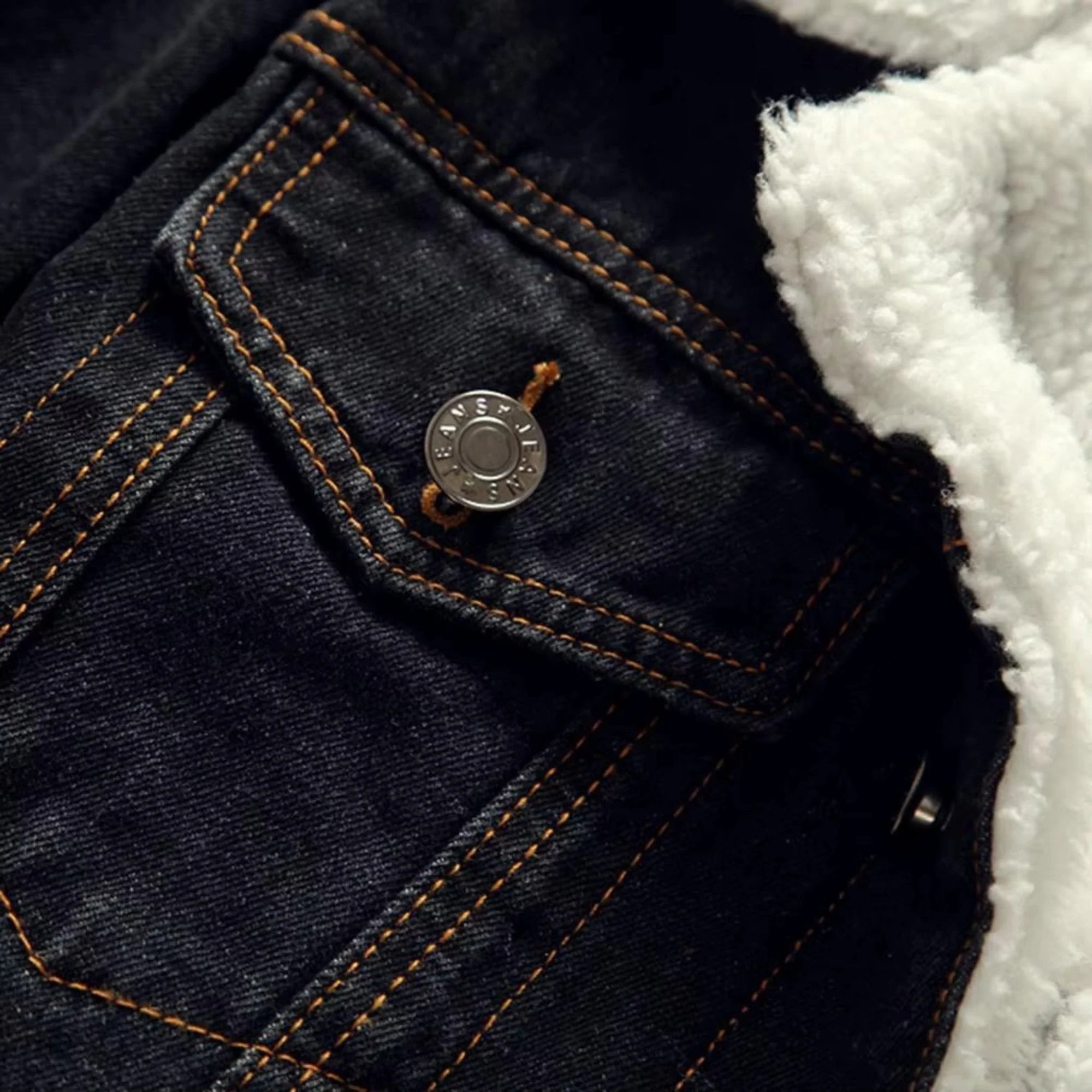 Jaqueta Masculina Jeans Forrada com Pelo Levienna