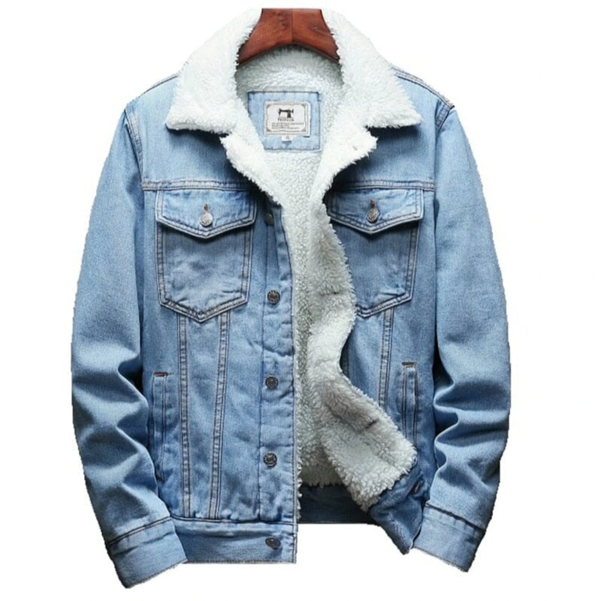 Jaqueta Masculina Jeans Forrada com Pelo Levienna