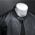Jaqueta Masculina de Couro Biker Slim Levienna