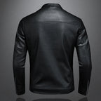 Jaqueta Masculina de Couro Biker Slim Levienna