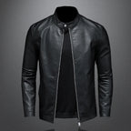 Jaqueta Masculina de Couro Biker Slim Levienna