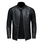 Jaqueta Masculina de Couro Biker Slim Levienna