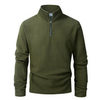 Blusa Masculina Fleece Térmica Gola Alta com Meio Zíper Inverno Levienna
