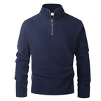 Blusa Masculina Fleece Térmica Gola Alta com Meio Zíper Inverno Levienna