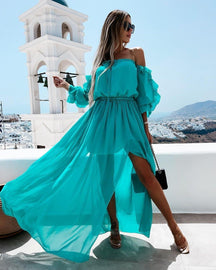 Vestido Longo Tomara que Caia Boho Chiffon - LeVienna