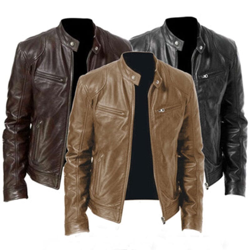 Jaqueta Masculina de Couro Levienna