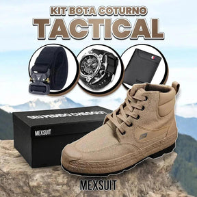 Kit Bota Militar Tactical Masculina de Couro Legitimo + 3 BRINDES - LeVienna