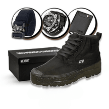 Kit Bota Militar Tactical Masculina de Couro Legitimo + 3 BRINDES - LeVienna