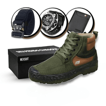 Kit Bota Militar Tactical Masculina de Couro Legitimo + 3 BRINDES - LeVienna